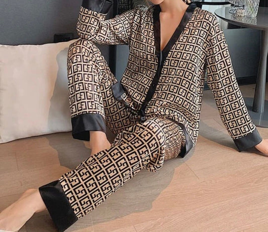 Women's Pajamas Set ,luxury cross letter design